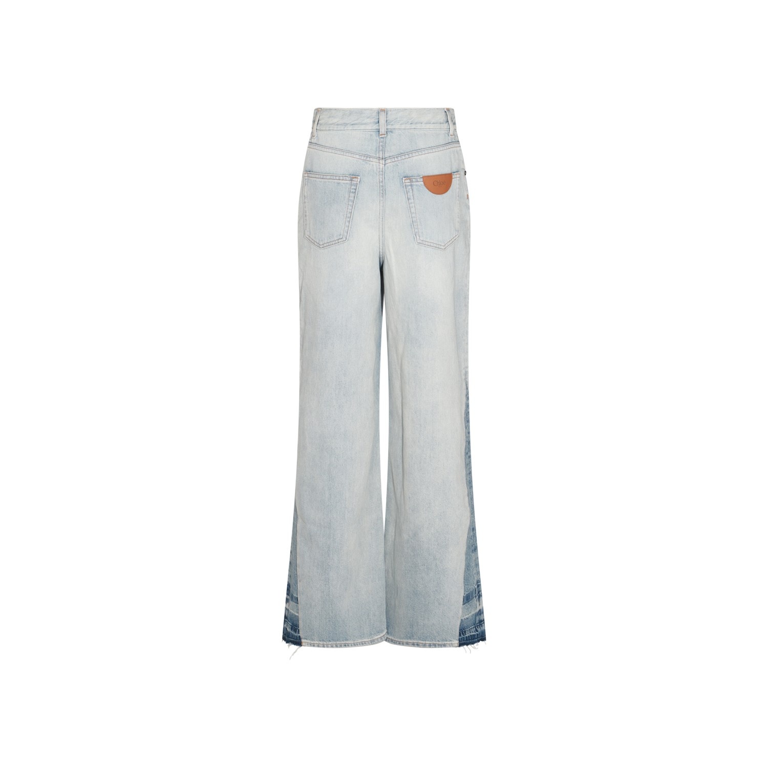 LIGHT BLUE COTTON DENIM JEANS - 2