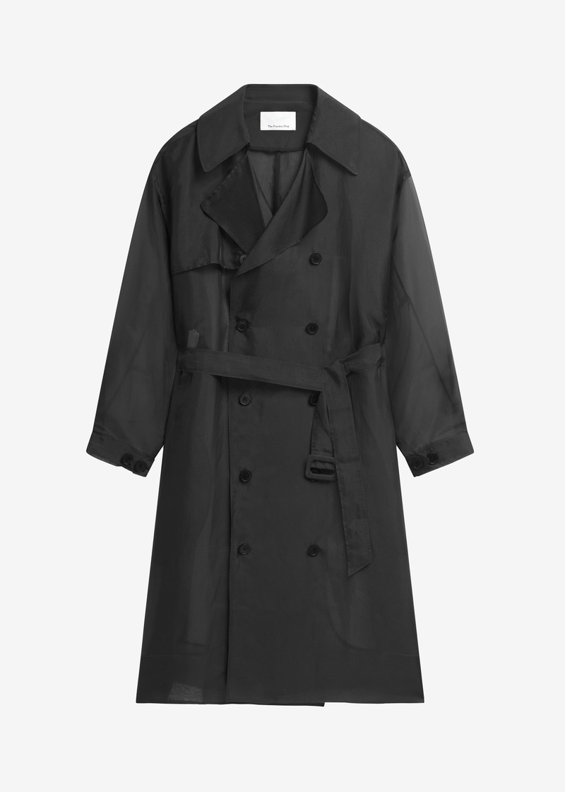Mavis Oversized Sheer Trench - Black 13