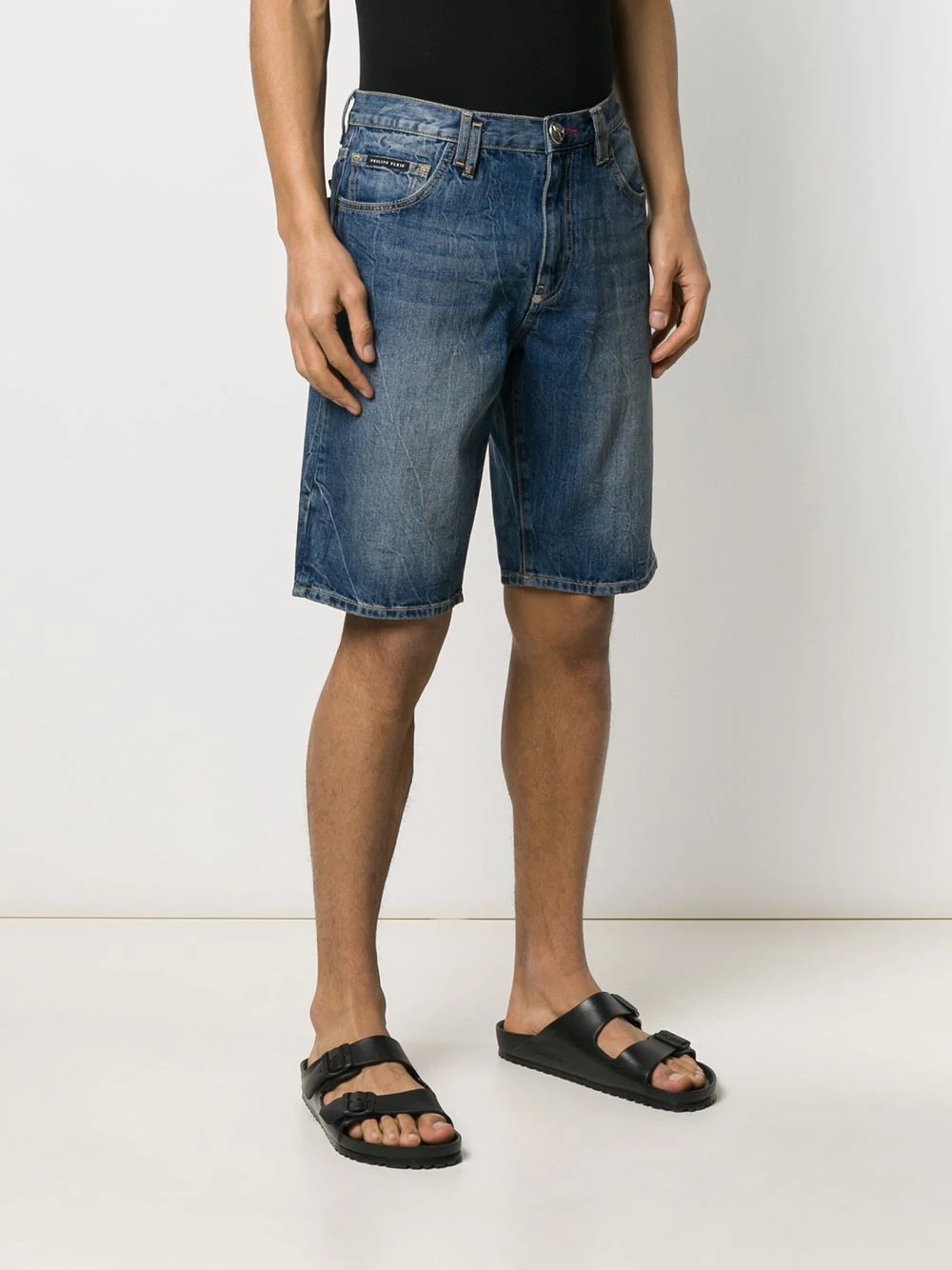 Bermuda faded jean shorts - 3