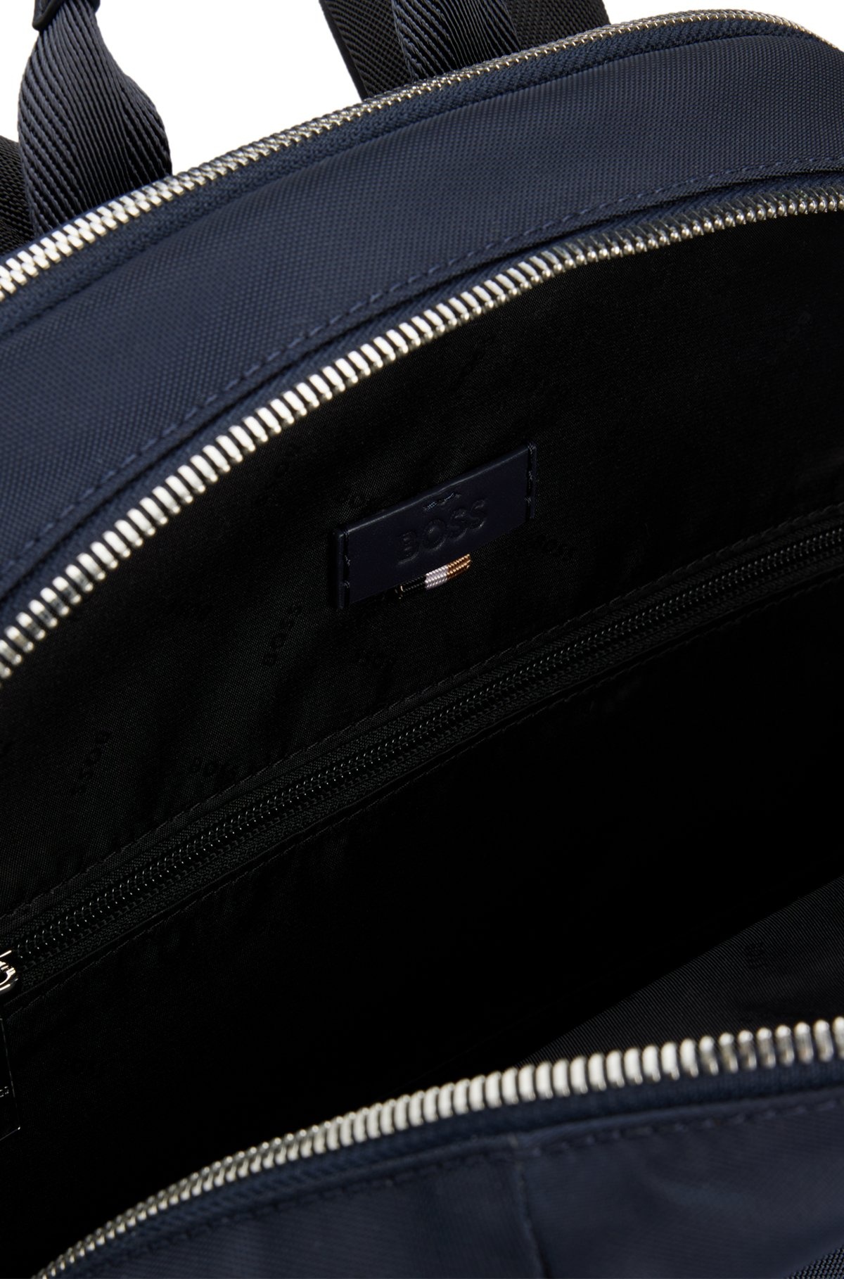 STRUCTURED-MATERIAL BACKPACK WITH LOGO AND TWO-WAY ZIP - 5