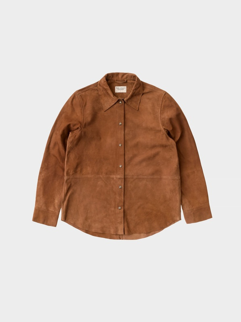 Gabriella Suede Shirt Cinnamon 1