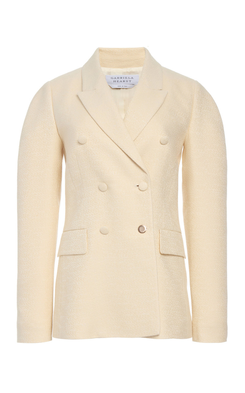 Sedna Blazer in Ivory Silk Tweed 1