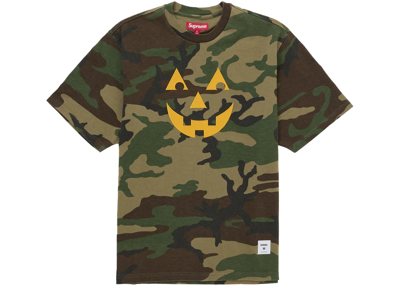 Supreme Pumpkin S/S Top Woodland Camo - 1