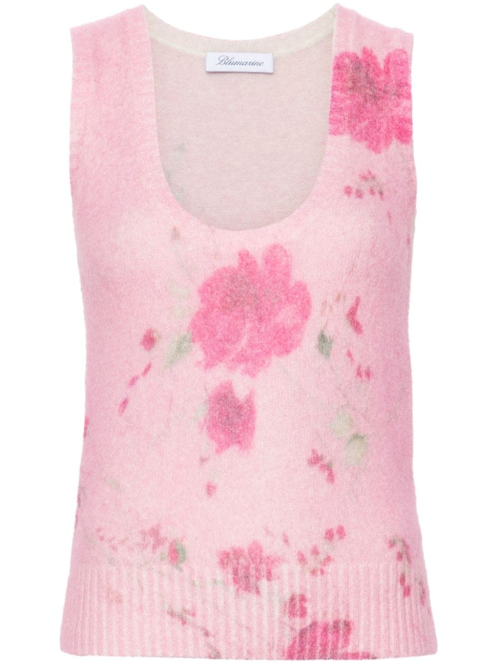 roses-print tank top - 1