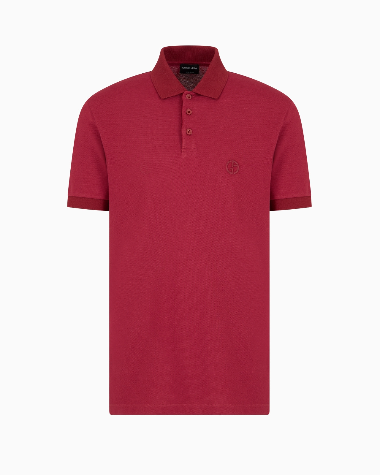 Stretch cotton piqué polo shirt - 1
