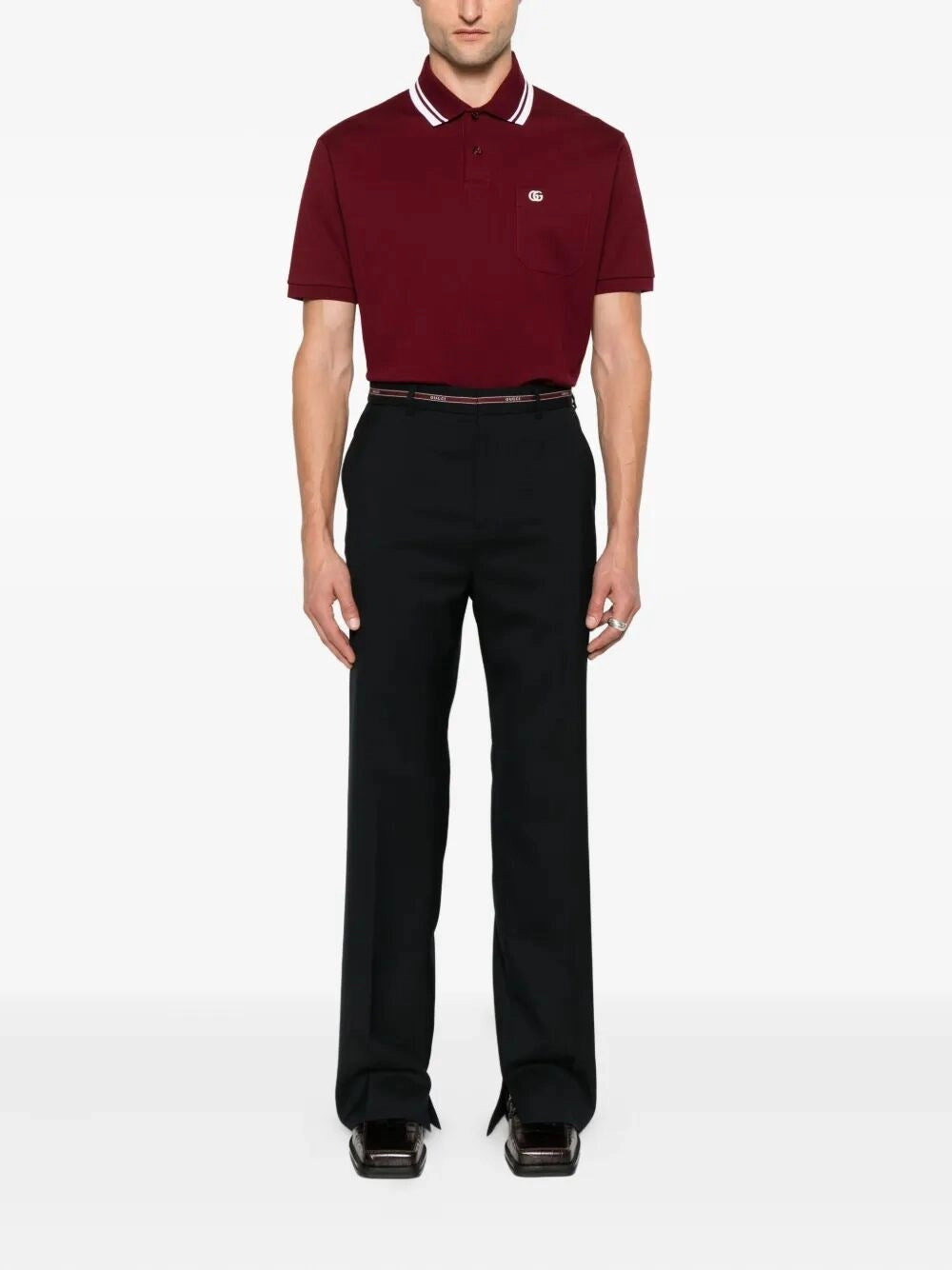 Gucci Men Short Sleeve Polo Stretch Cotton - 2