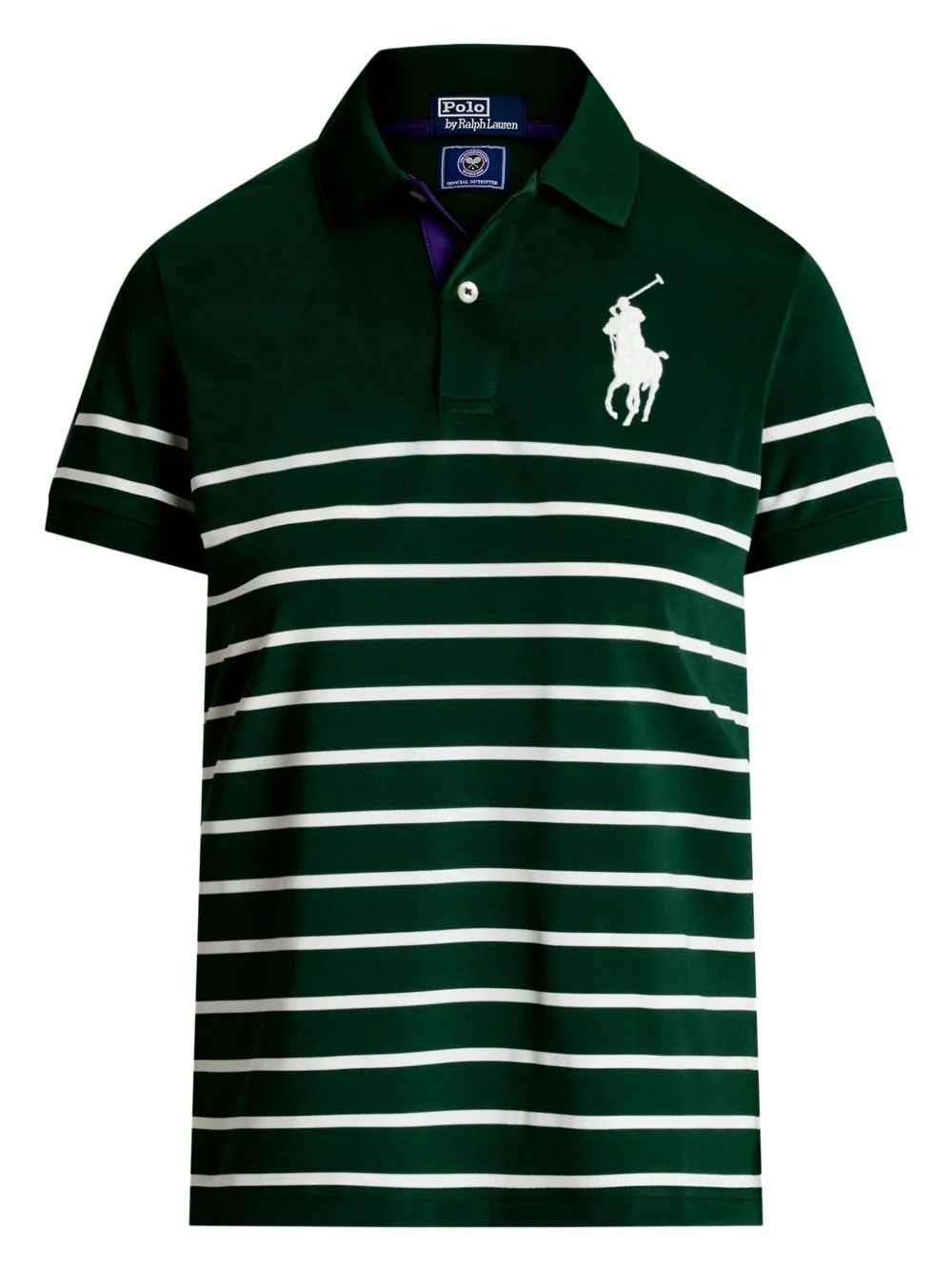 striped polo shirt - 1