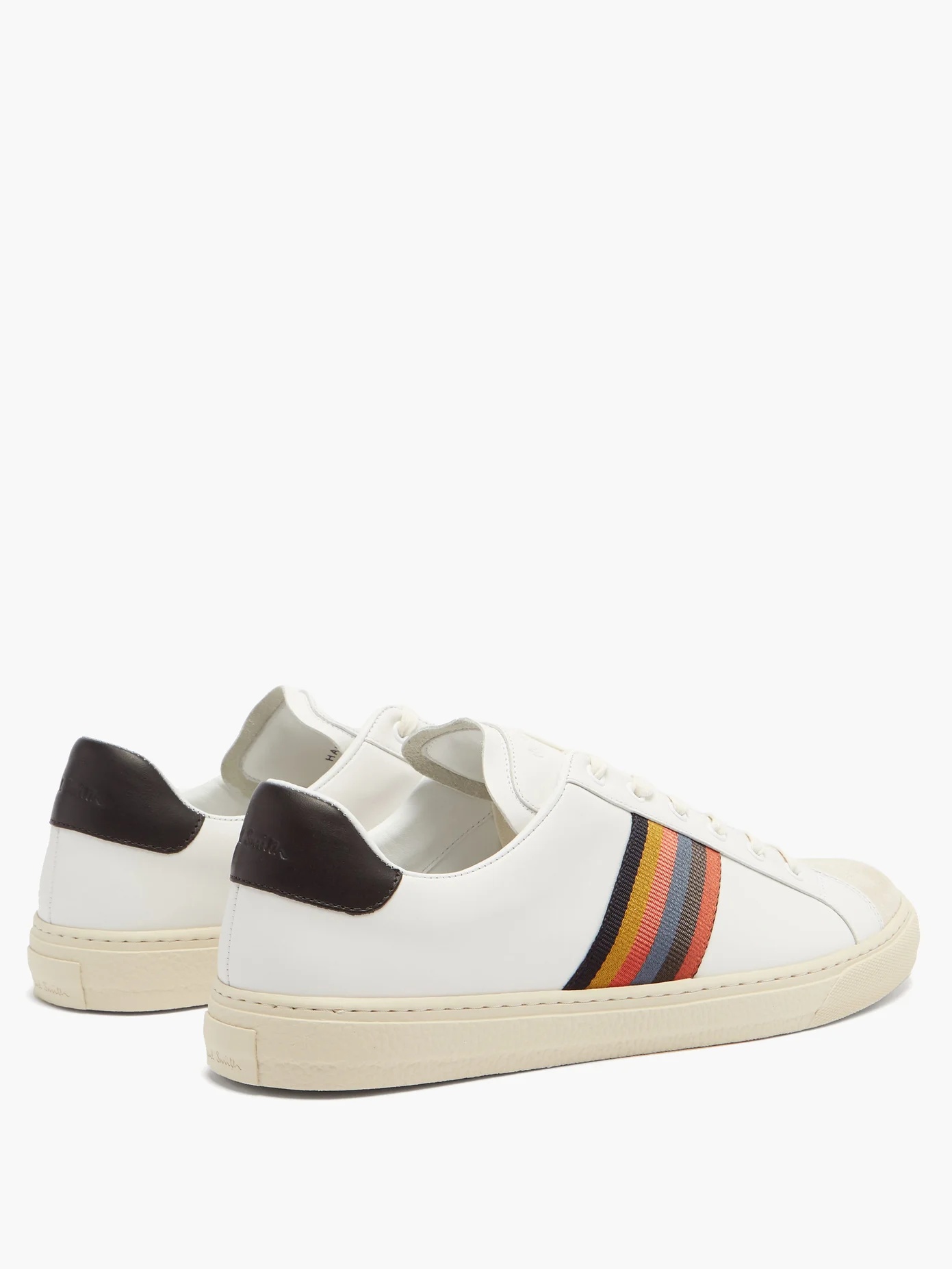 Hansen Artist-stripe leather trainers - 4