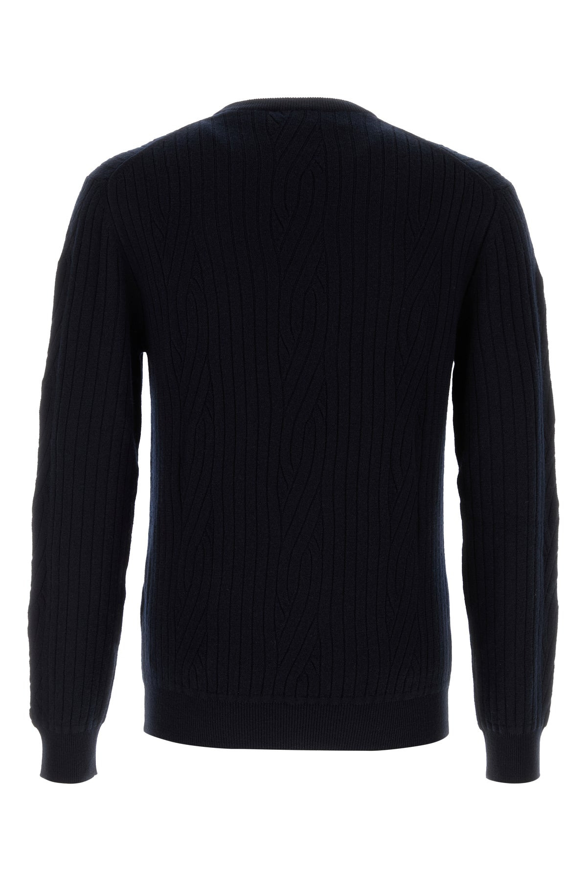Black wool blend sweater - 2