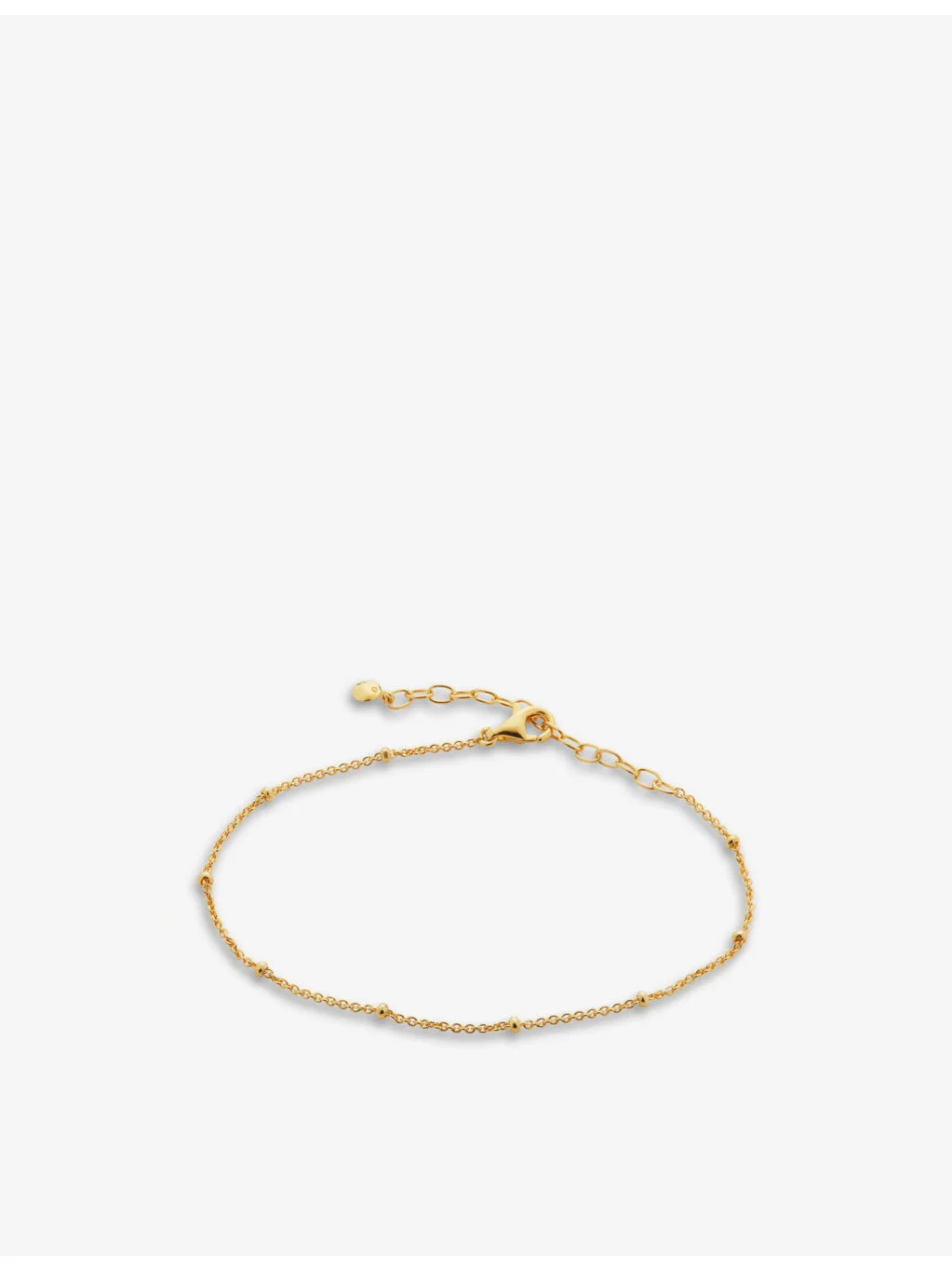 Beaded 18ct gold-plated vermeil sterling silver bracelet - 1