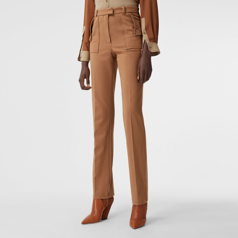 Pocket Detail Jersey Tailored Trousers 5