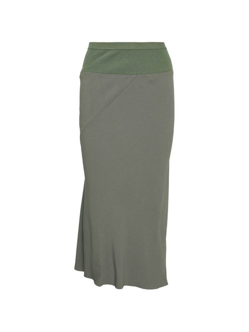 ribbed-waist midi skirt 1