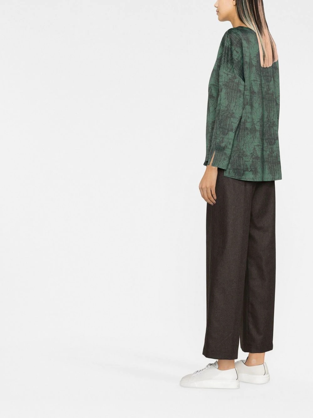 high-waist wide-leg trousers - 3