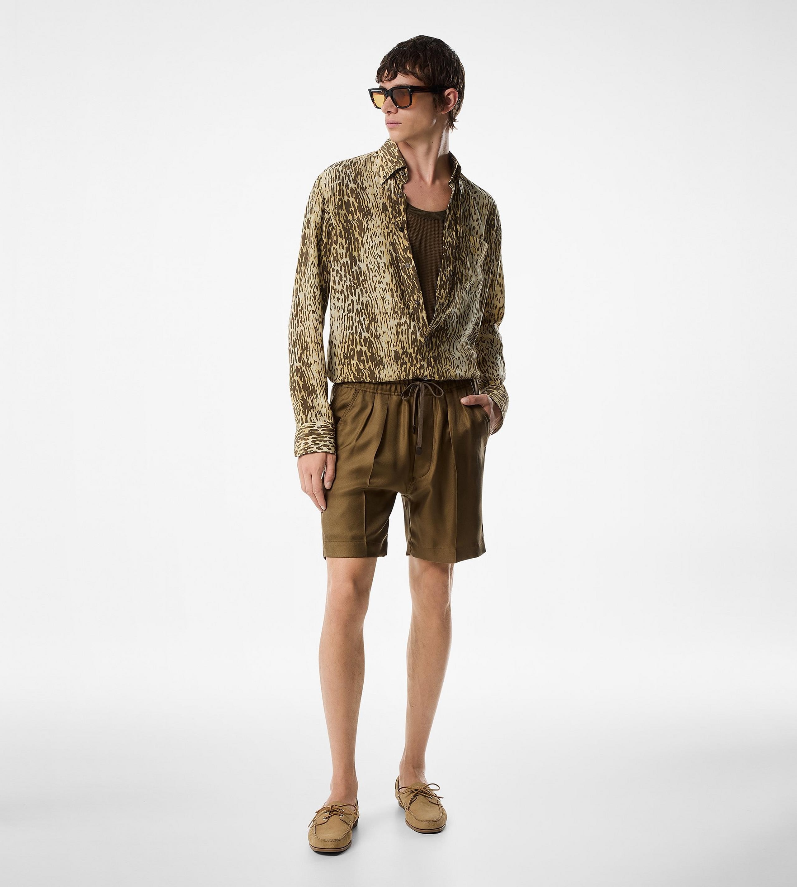 LUXURY SILK TWILL PLEAT SHORTS - 2