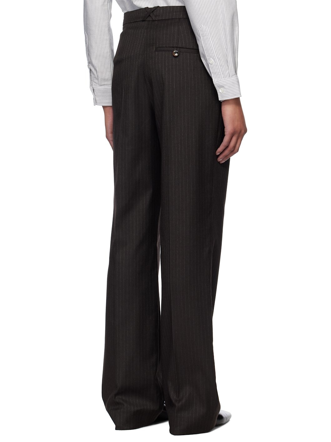 Brown Denver Pleat Trousers - 3