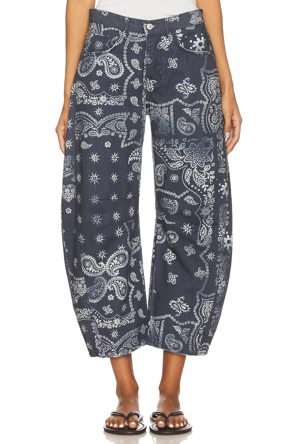 x We The Free Good Luck Printed Barrel Jean - 1