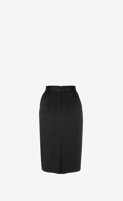 SAINT LAURENT pencil skirt in silk satin crepe outlook