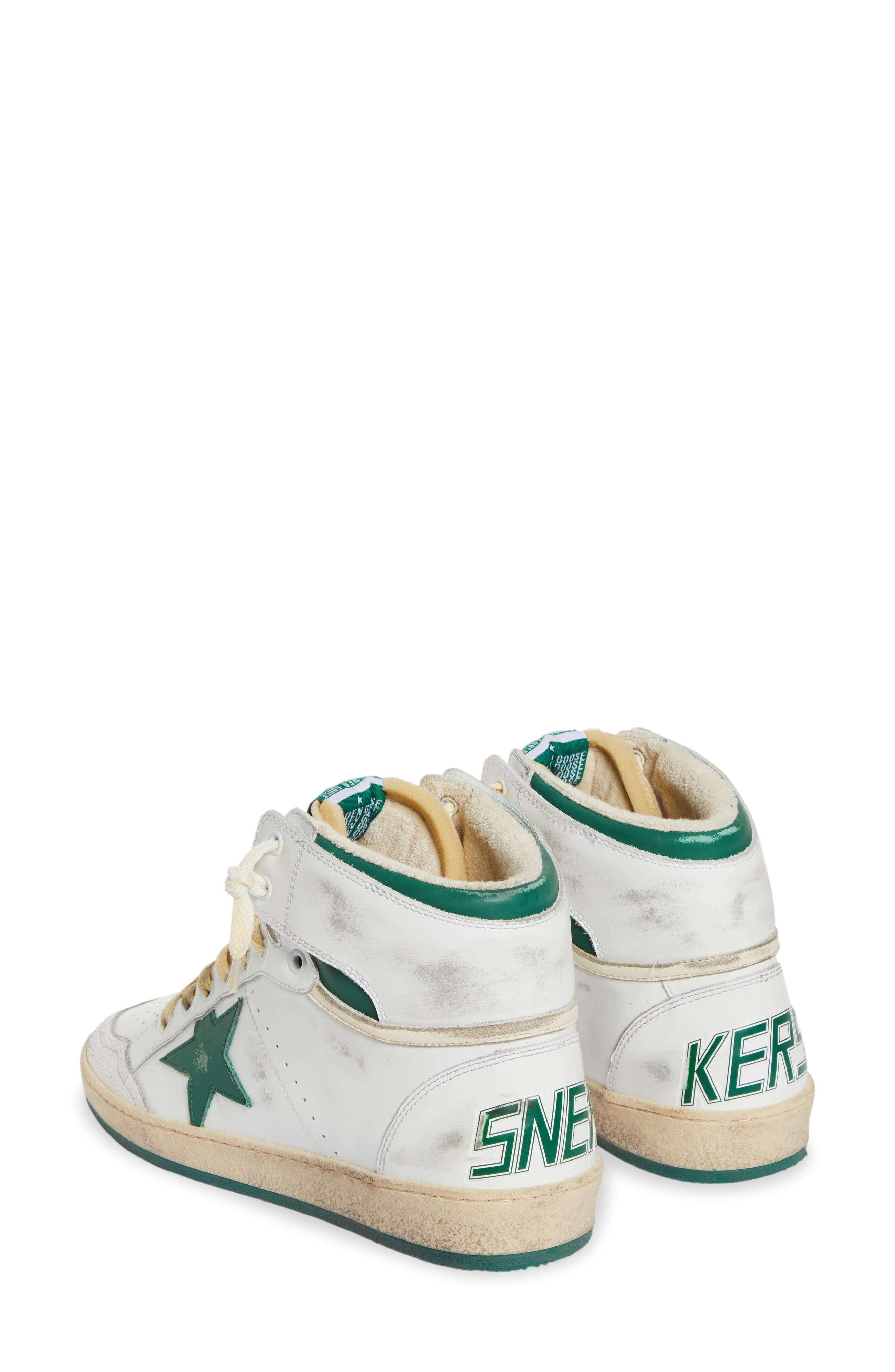 Golden Goose Sky-Star High Top Sneaker in White/Green at Nordstrom - 2