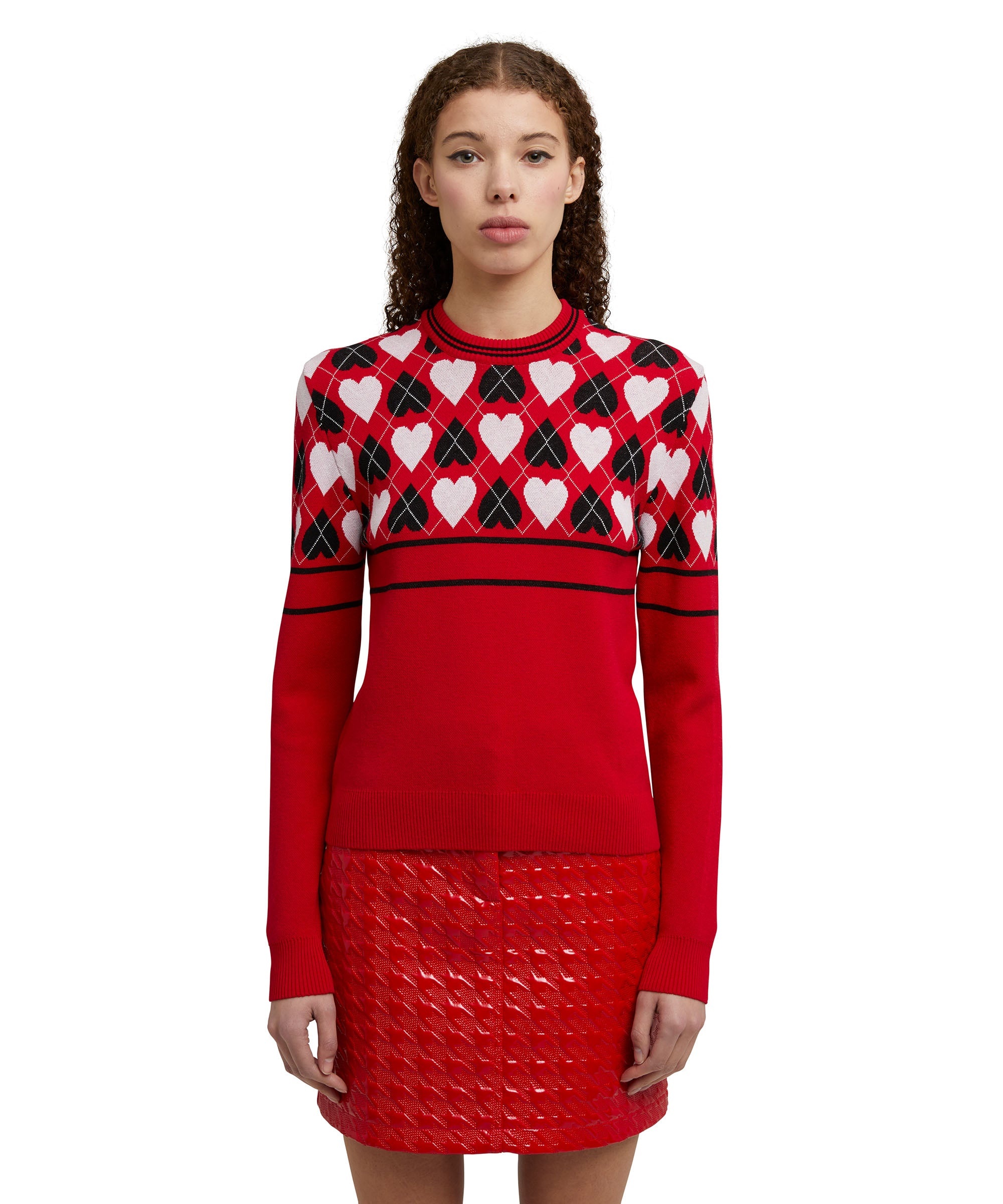 Viscose sweater with "Active Hearts"  motif - 2