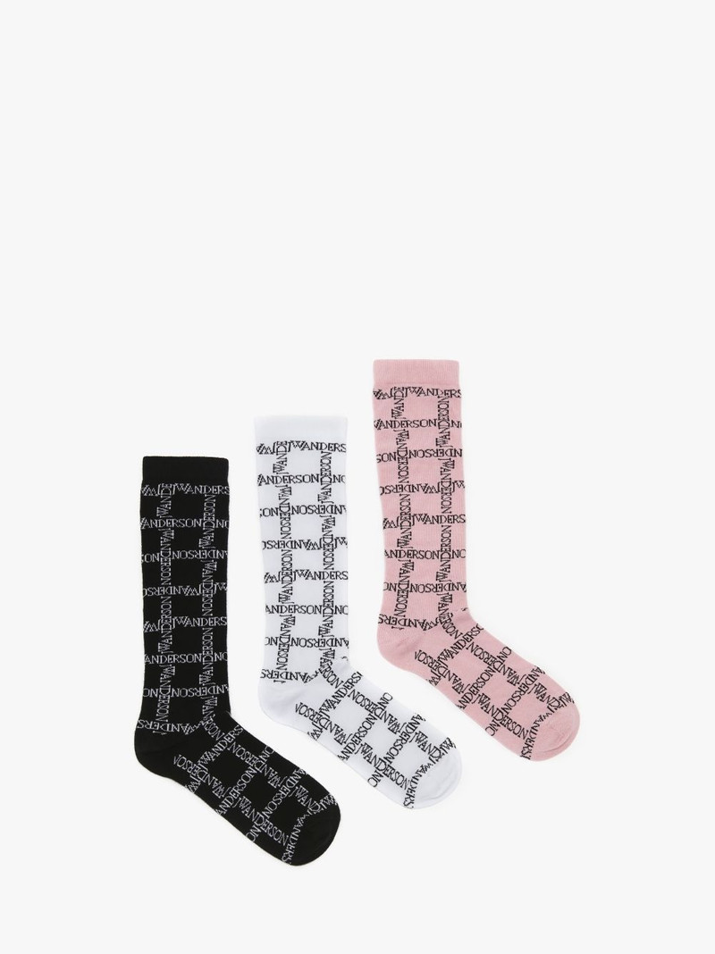 LONG SOCKS WITH LOGO GRID - BUNDLE 1