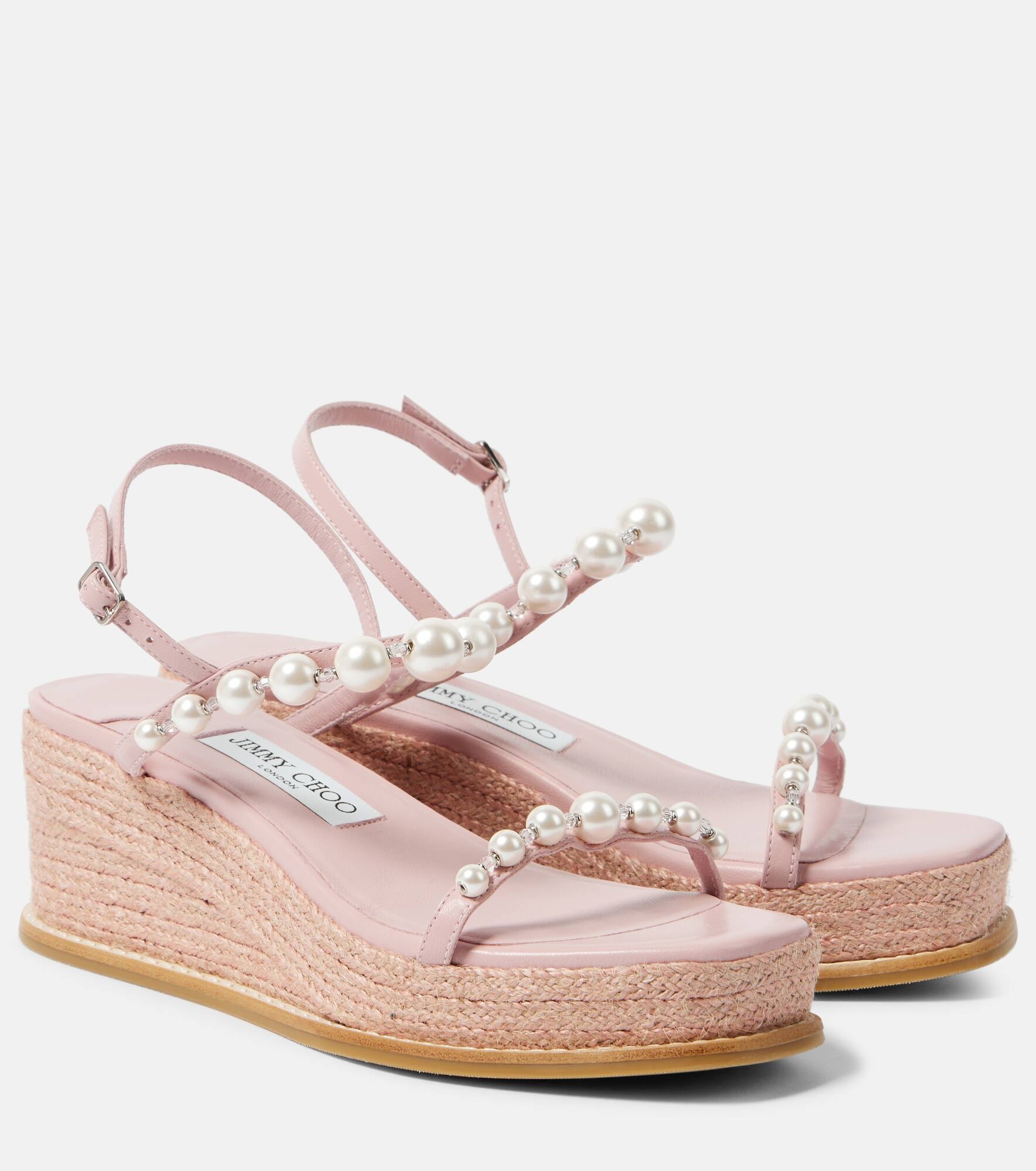 Amatuus 60 leather espadrille wedges - 1