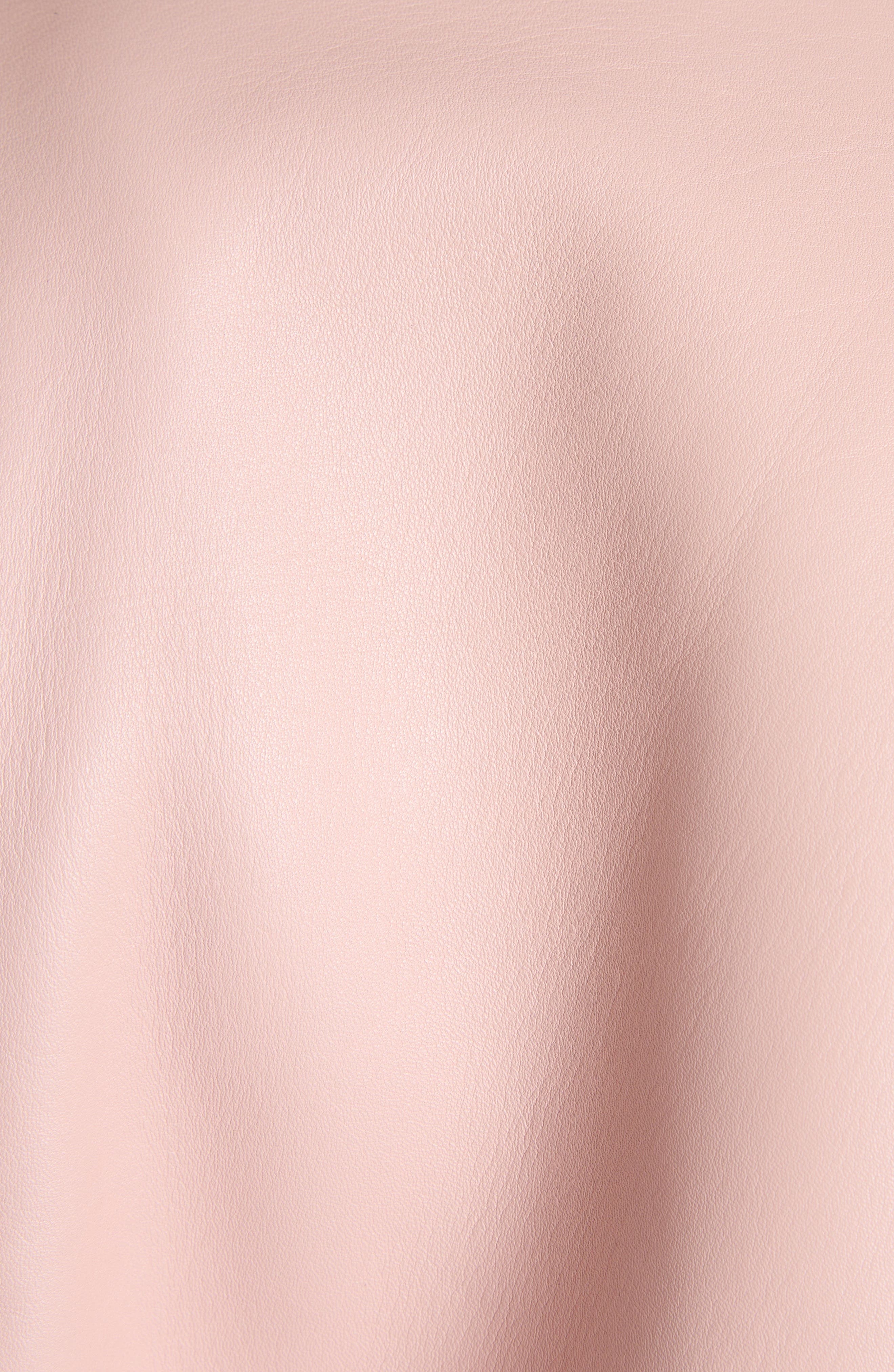 TOM FORD Lambskin Leather Moto Jacket in Powder Pink at Nordstrom - 7