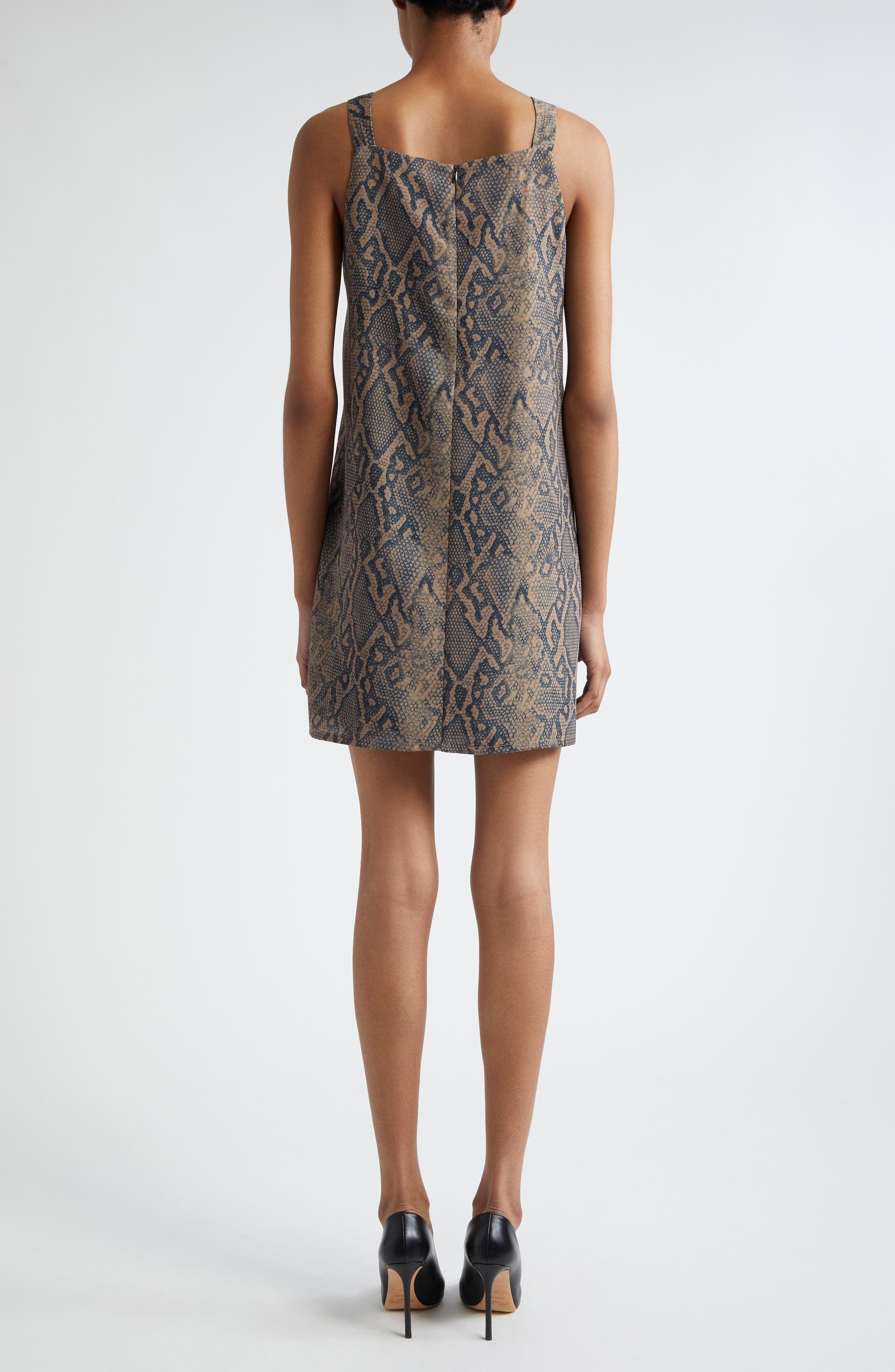 Emporio Armani Snakeskin Print Sleeveless Shift Dress in Multi at Nordstrom - 2