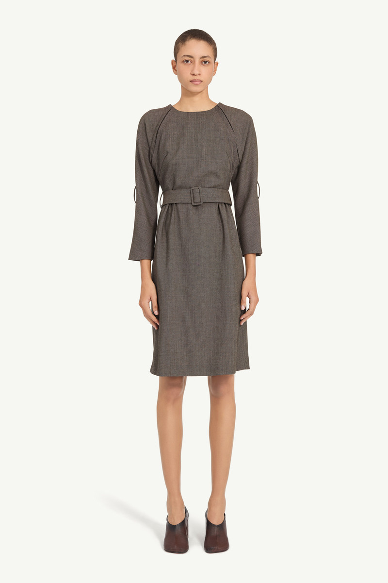 Belted draped midi dress 5