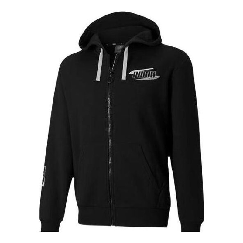 PUMA Rebel Full-Zip Hoody Jacket 'Black White' 585488-51 - 1
