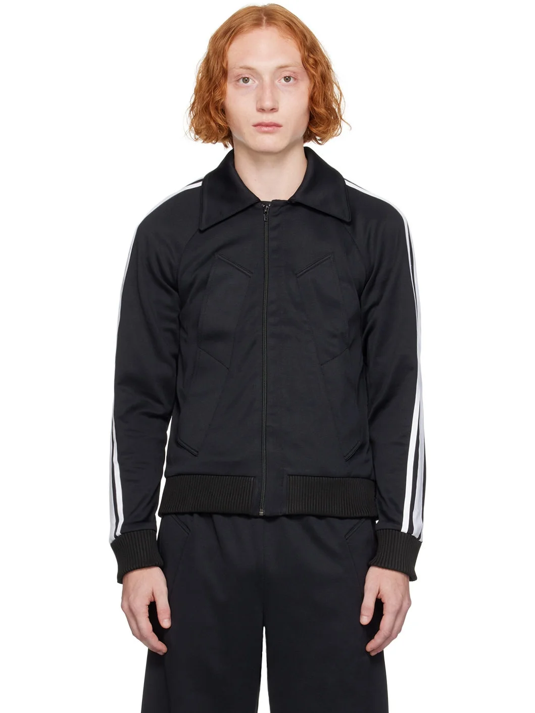 Black Striped Track Jacket - 1