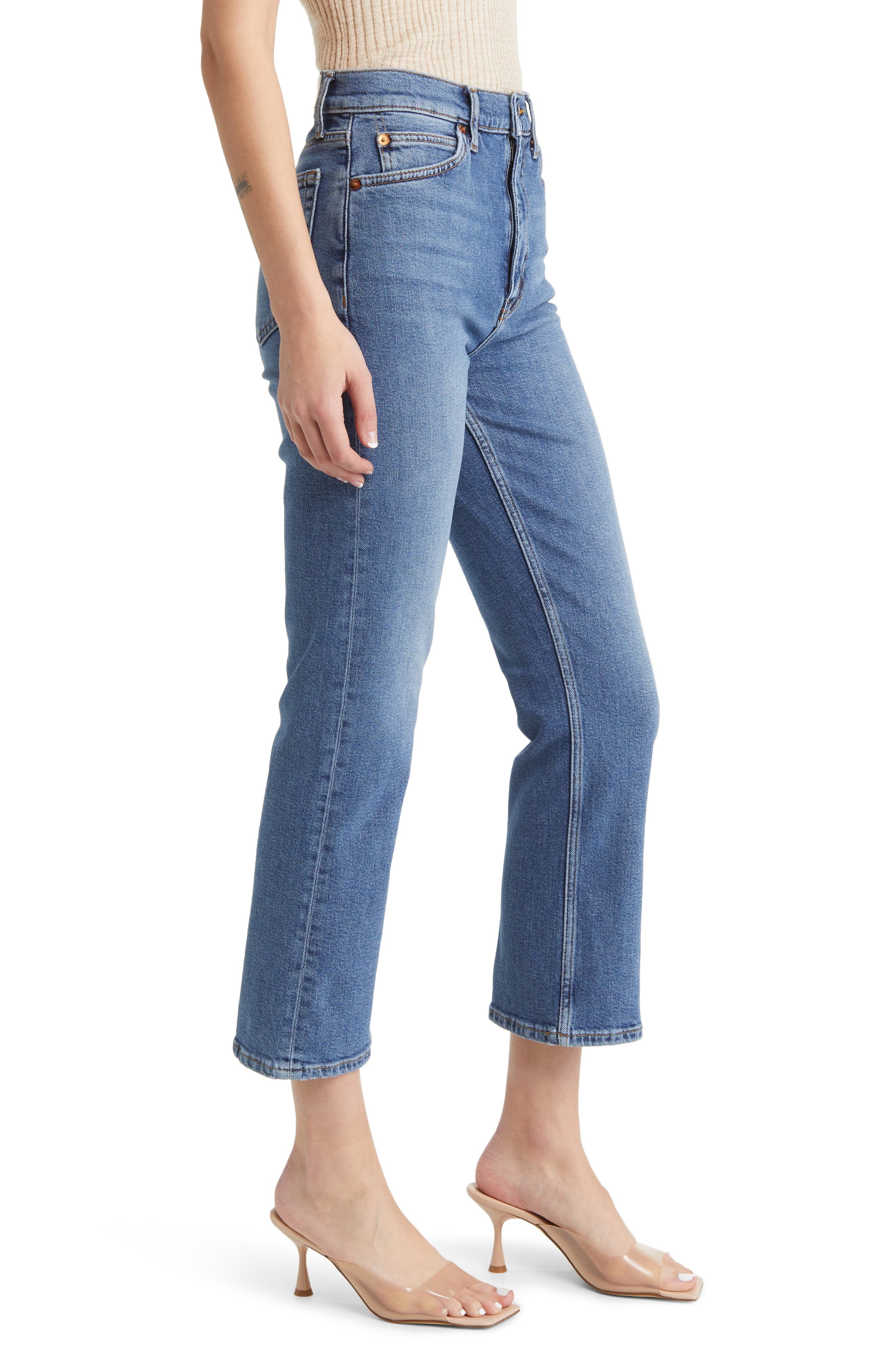 '70s High Waist Ankle Bootcut Jeans - 3