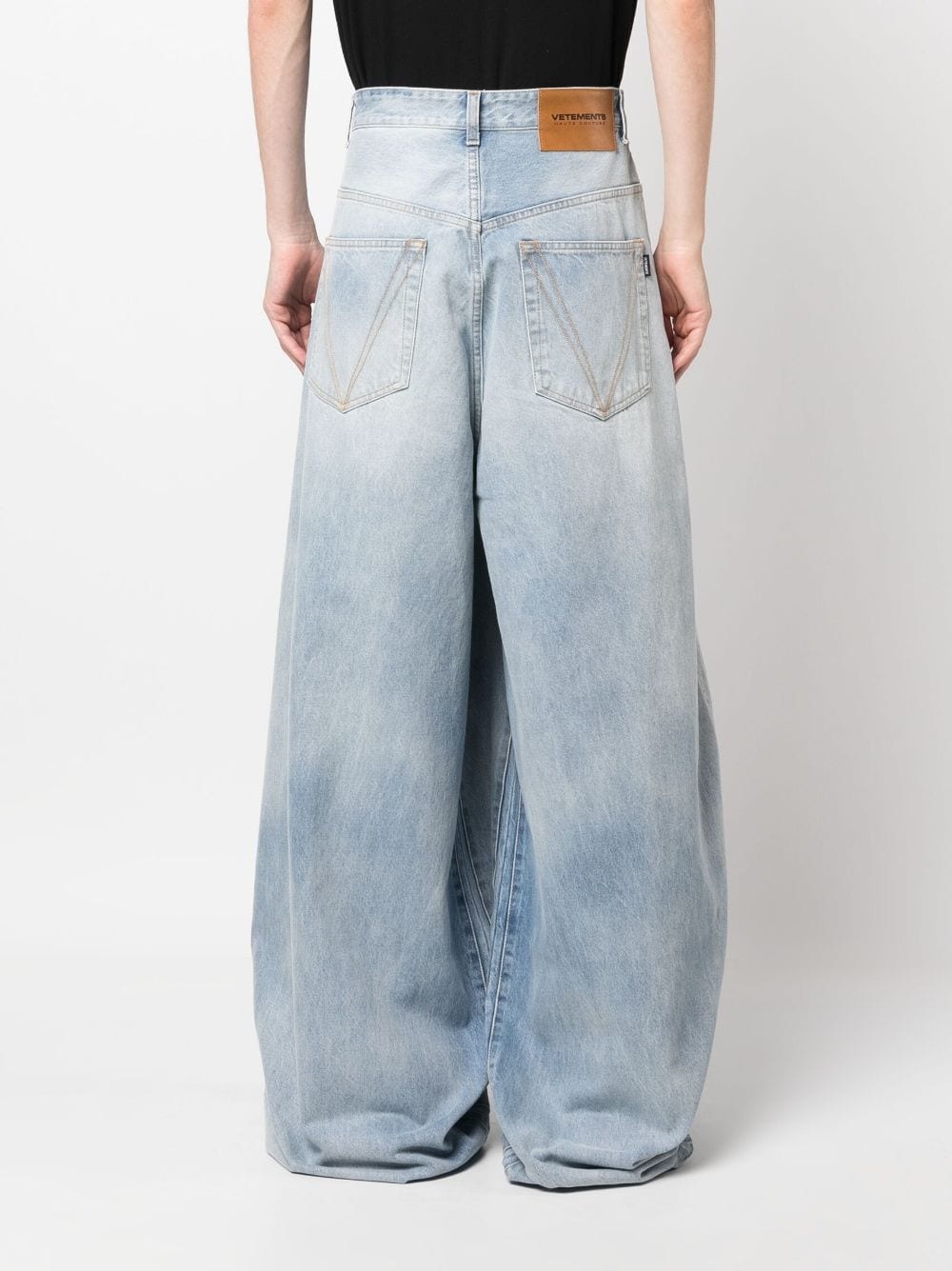 logo-print baggy jeans - 4