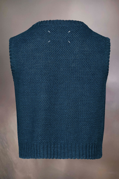 Maison Margiela Hemp basket weave knit sleeveless sweatshirt outlook