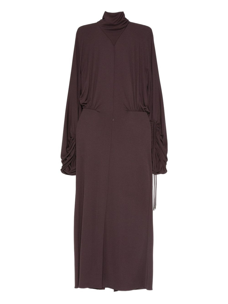 gathered midi dress 1