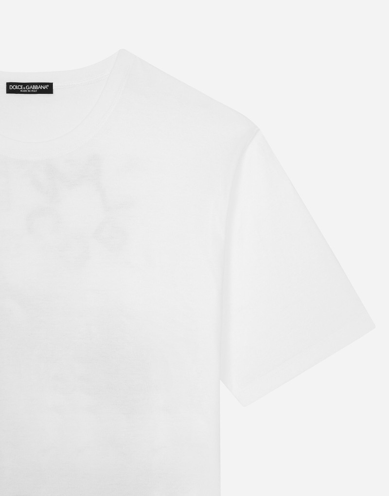 DOLCE&GABBANA BLANCO short-sleeved jersey T-shirt with angel print 4