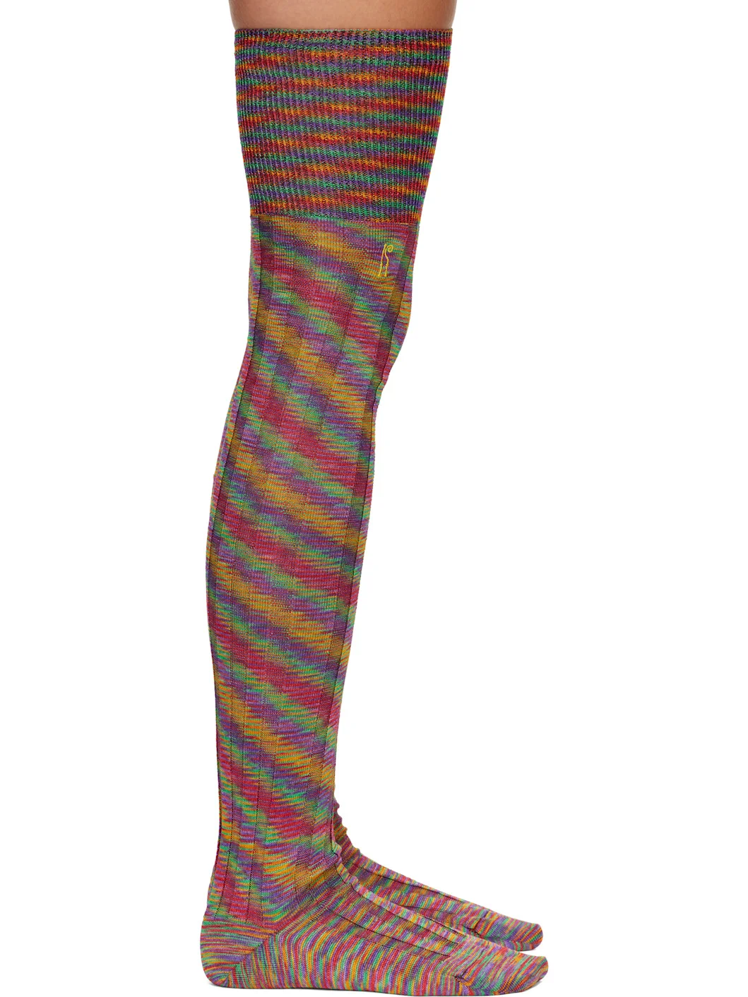 Multicolor Sitella Thigh High Socks - 1