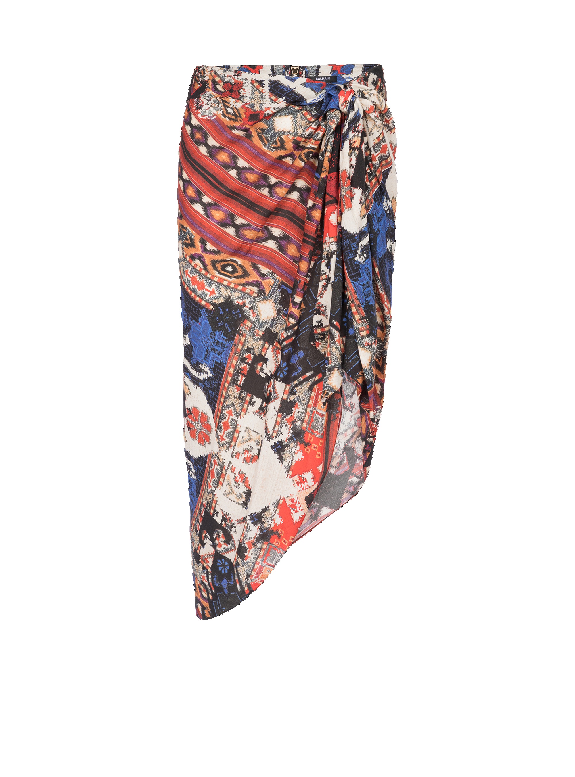 Multicolor eco-designed jersey sarong skirt - 1