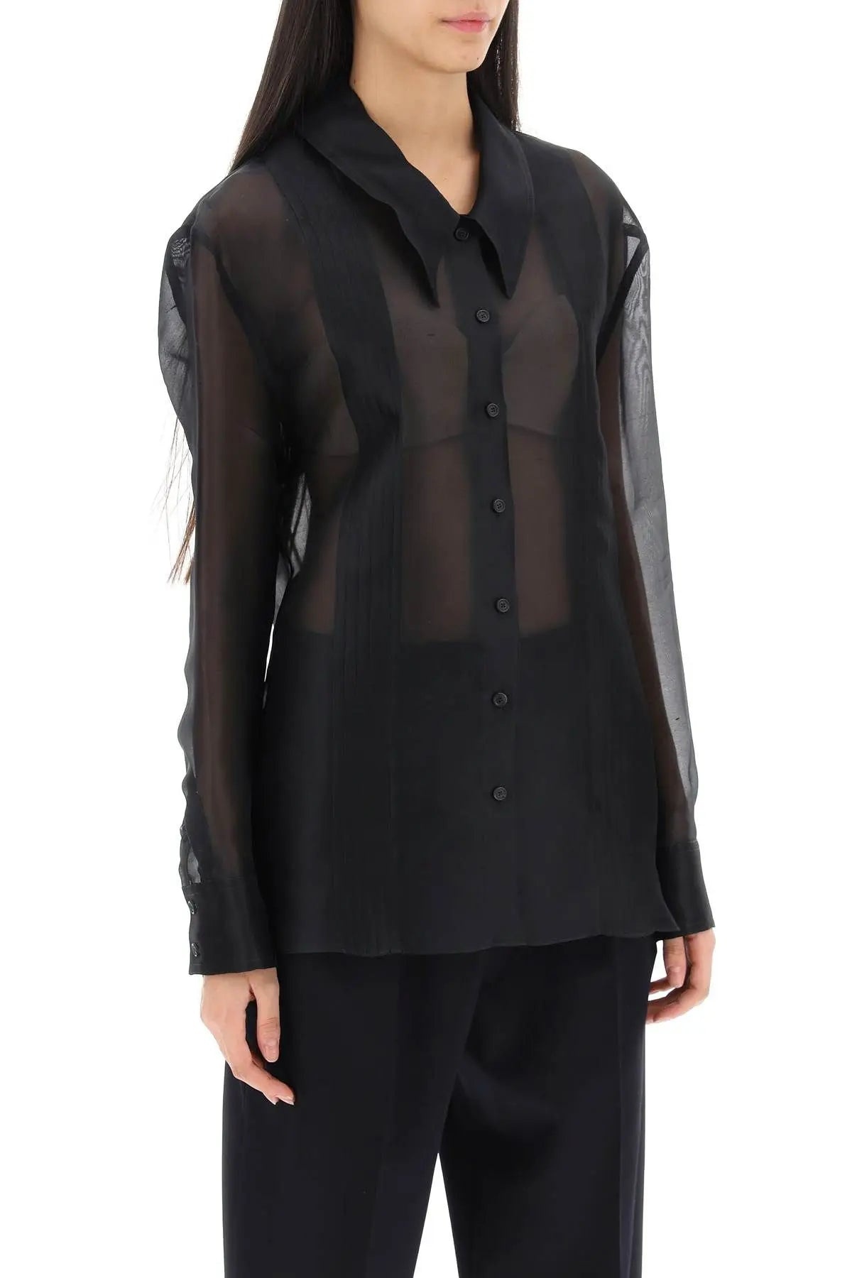 KHAITE - Nori shirt in silk organza - 3