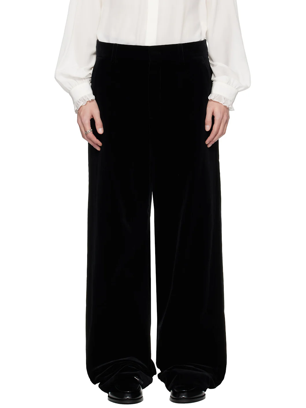 Black Velvet Trousers - 1
