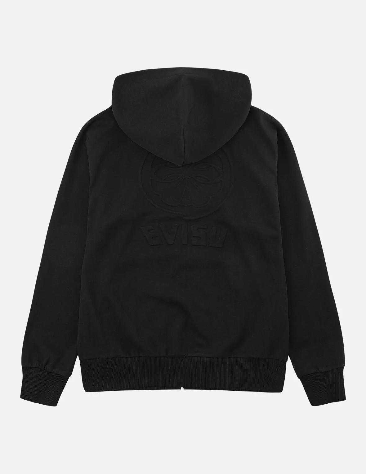 Emboss Kamon Logo Zip-Up Hoodie - 1