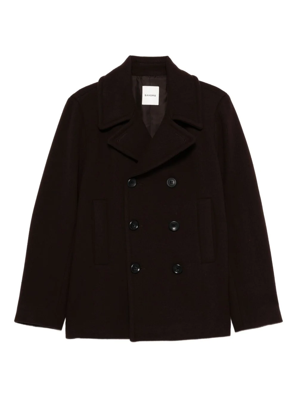 double-breasted wool peacoat - 1