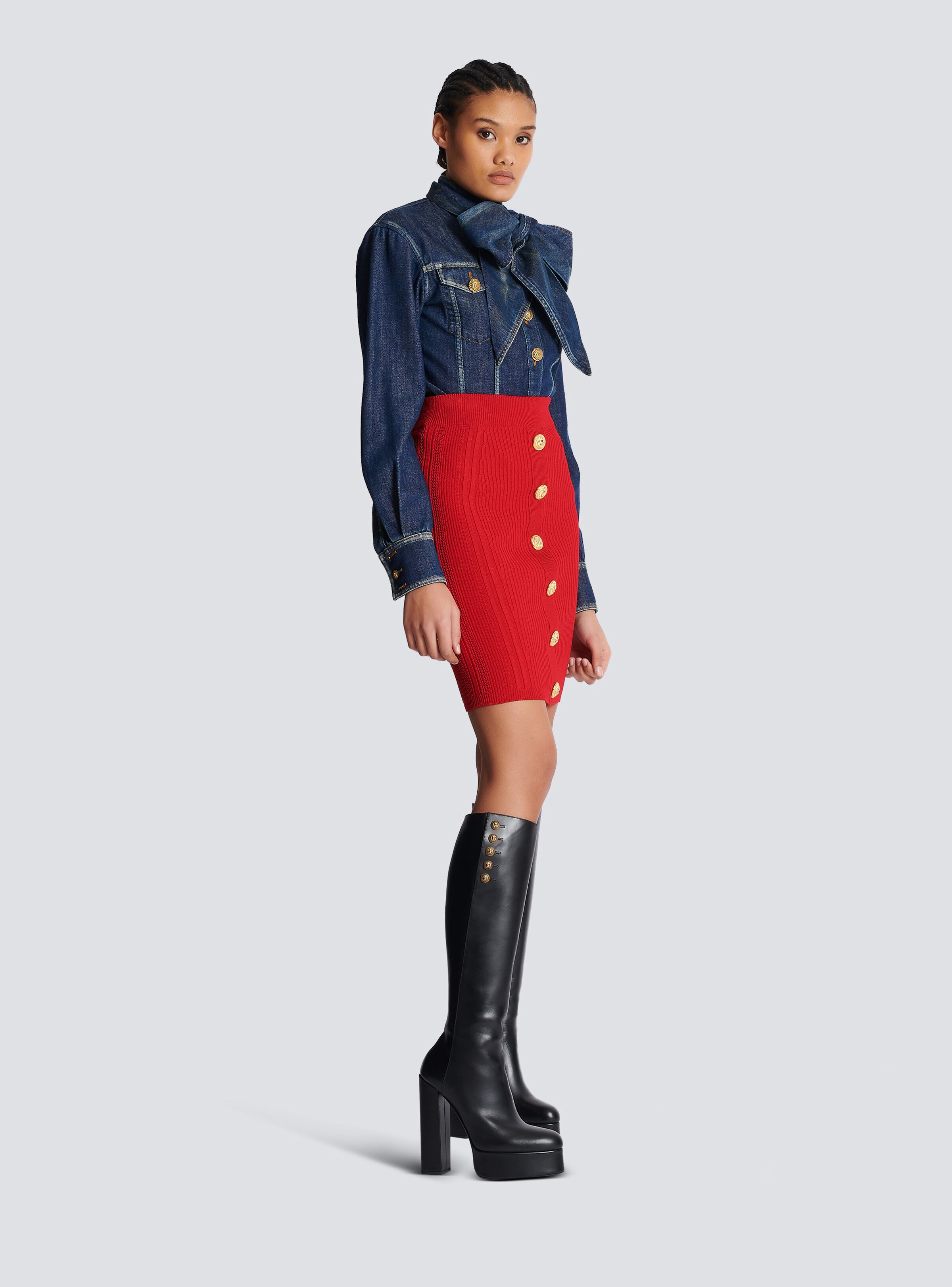 Knit pencil skirt - 3