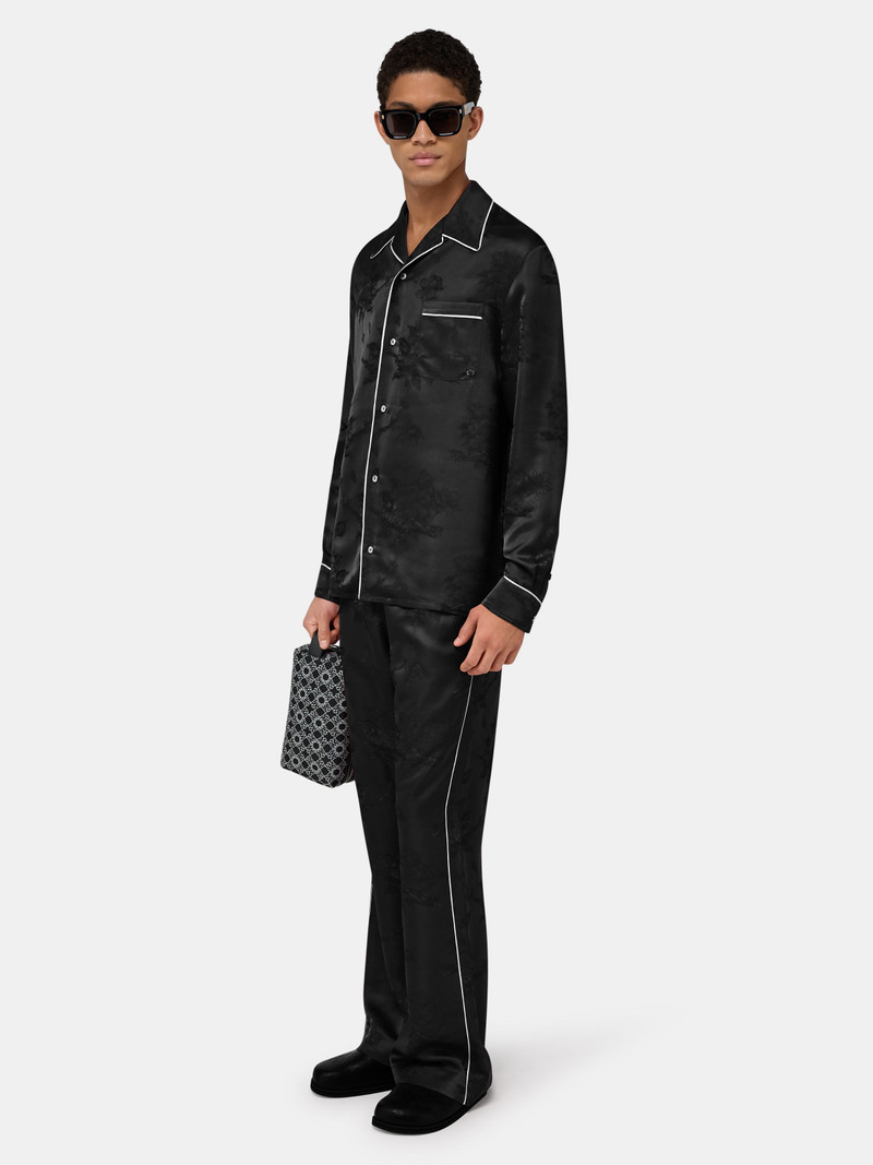 FLORAL JACQUARD PULL ON PANT - Black 3