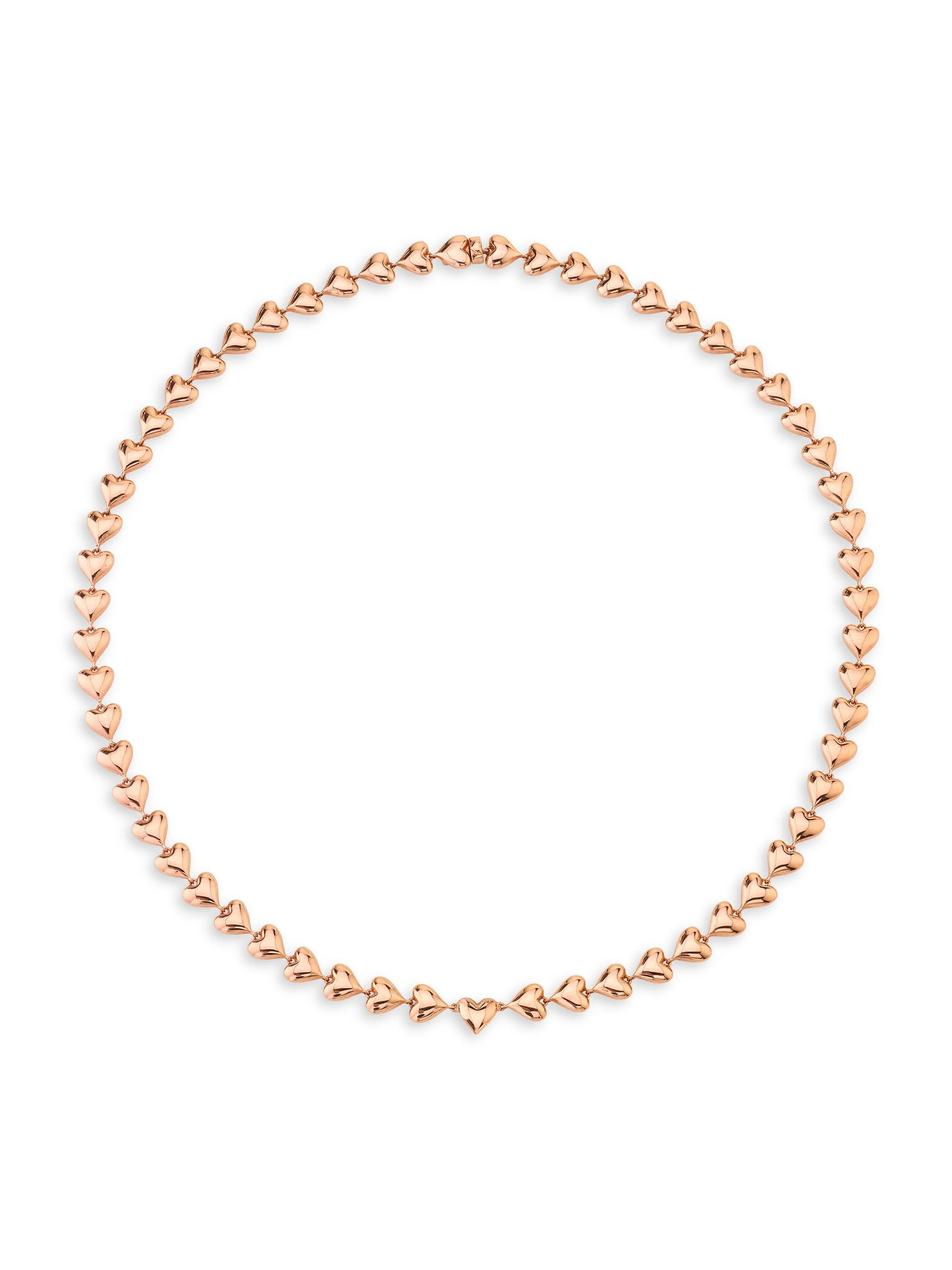 Women's 18K Rose Gold Eternity Heart Necklace - Rose Gold - 1