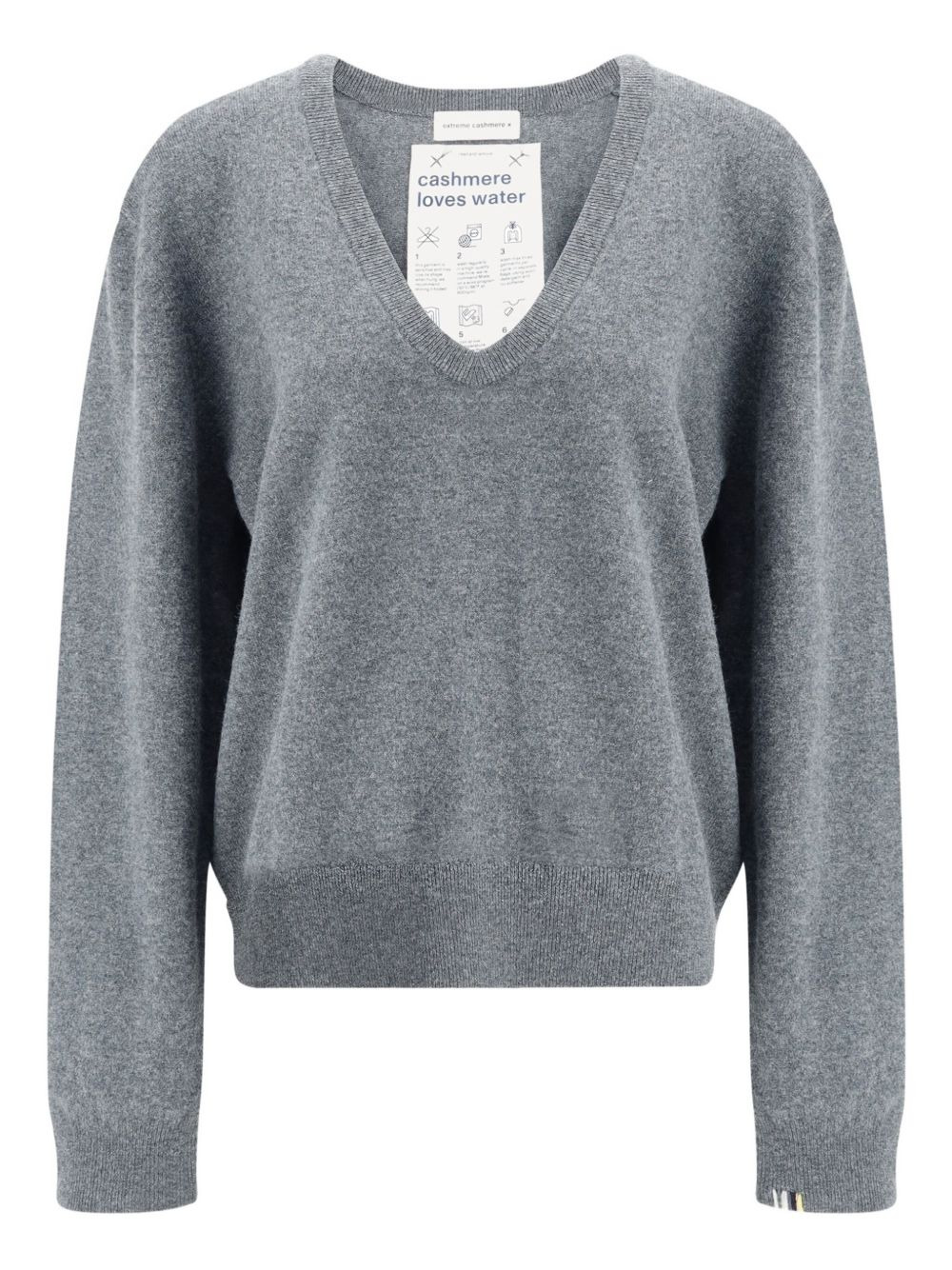 V-neck cashmere sweater - 1