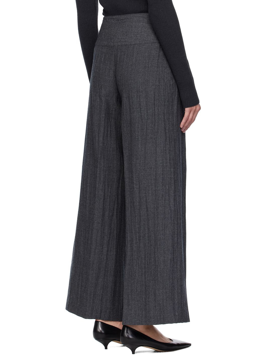 Gray Girdle Trousers - 3