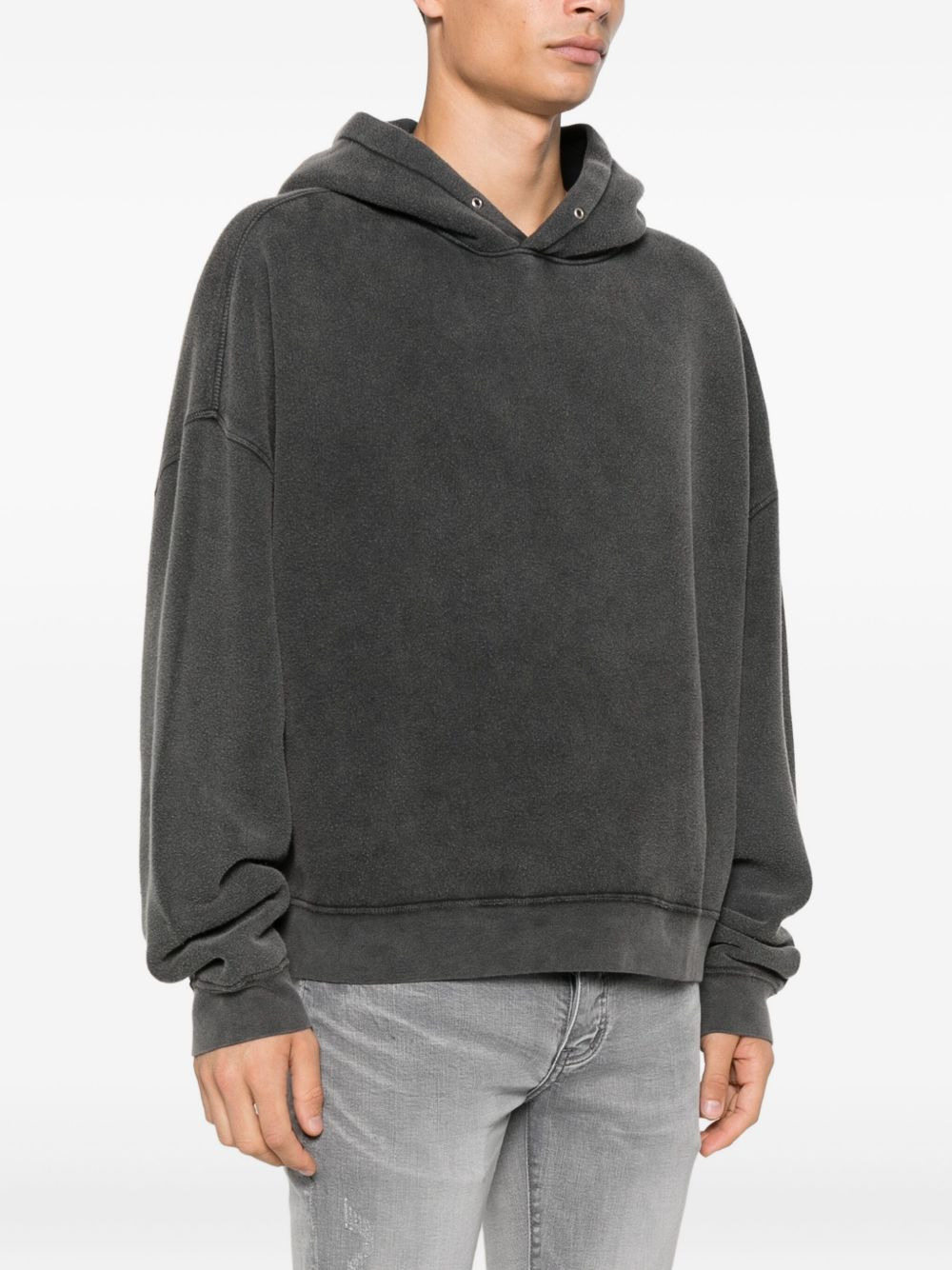 washed cotton hoodie - 3