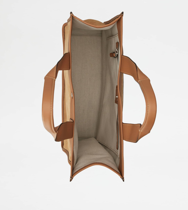 TOTE SHOPPING BAG IN SUEDE MEDIUM - BROWN 3