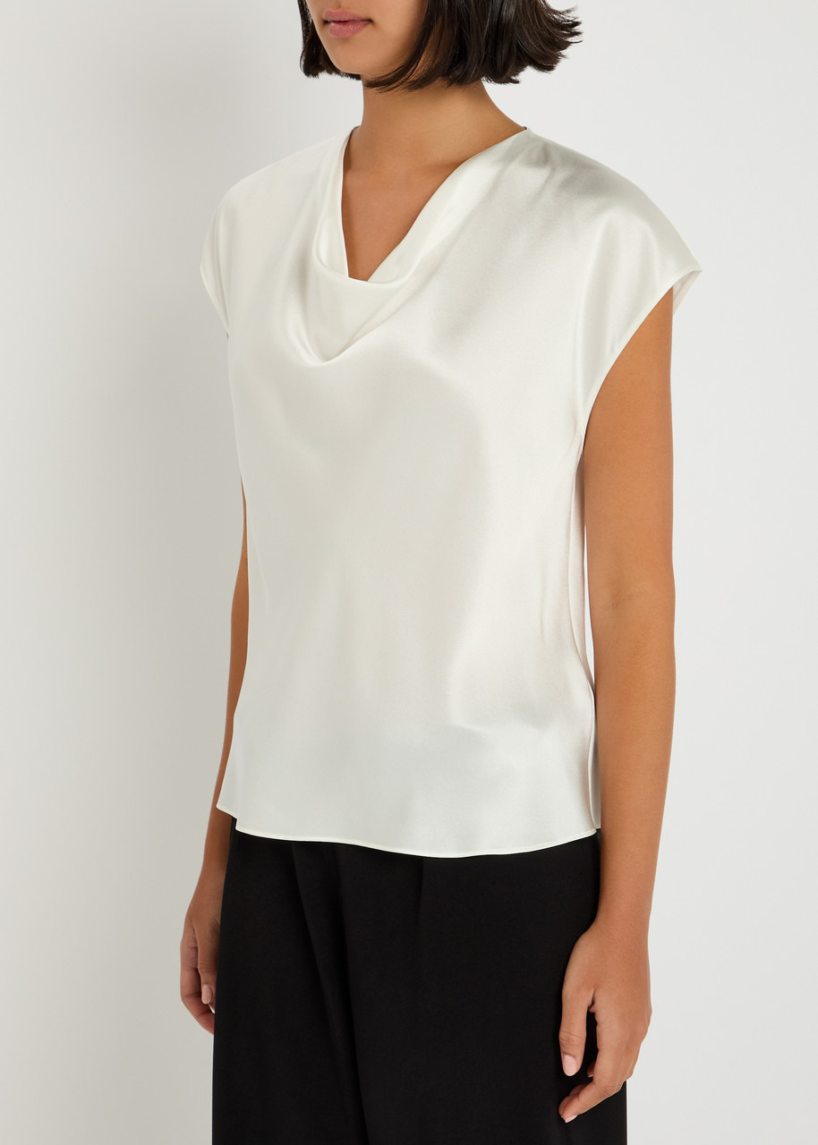 Vince Cowl-neck Silk Blouse - 2