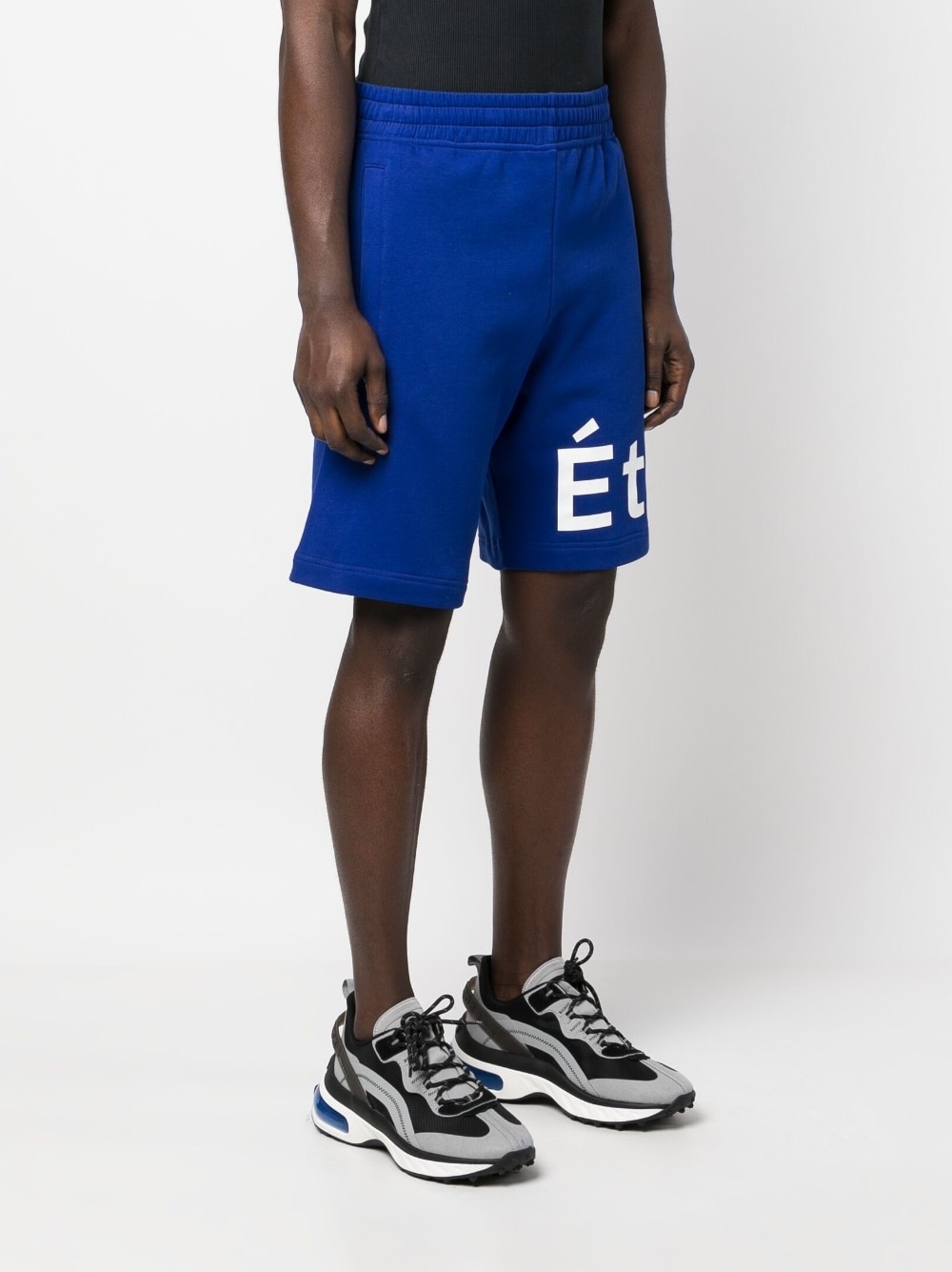 logo-print organic cotton shorts - 3